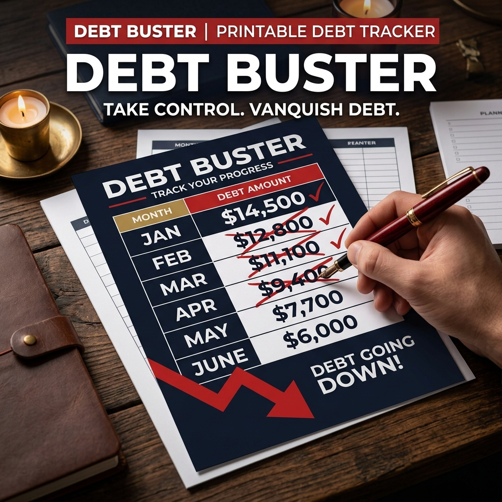 Debt Buster Tracker printable