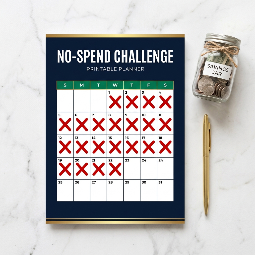 No-Spend Challenge printable